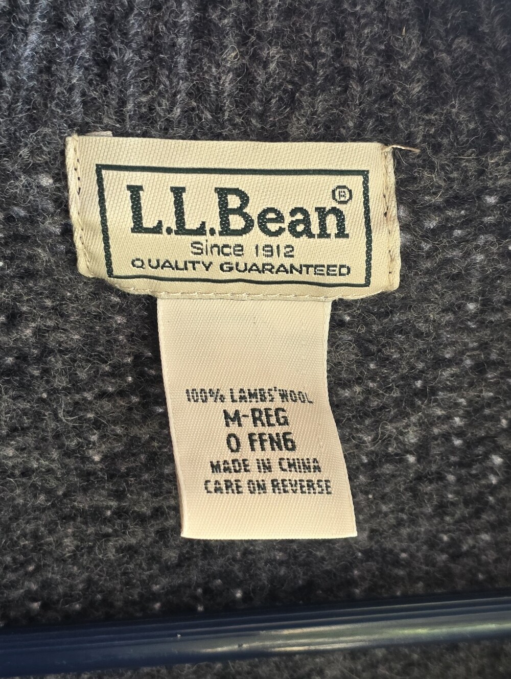 L.L. Bean Women's Charcoal Gray Full-Zip Wool Blend Cardigan - Picture 2 of 3